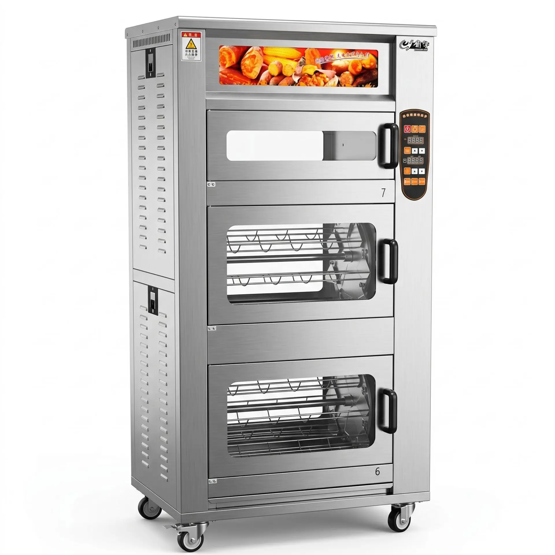 CX commercial sweet potato roasting machine mobile stall roasting equipment automatic electric heating gas machine