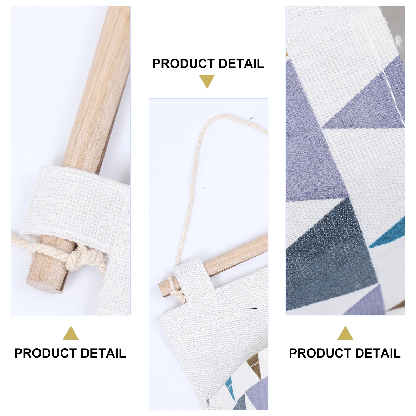 

Cotton Linen Wall Mounted Storage Bag Waterproof Door Hanging Organizer 3 Layer Hanging Pouch For Bedroom Closet Wall Space