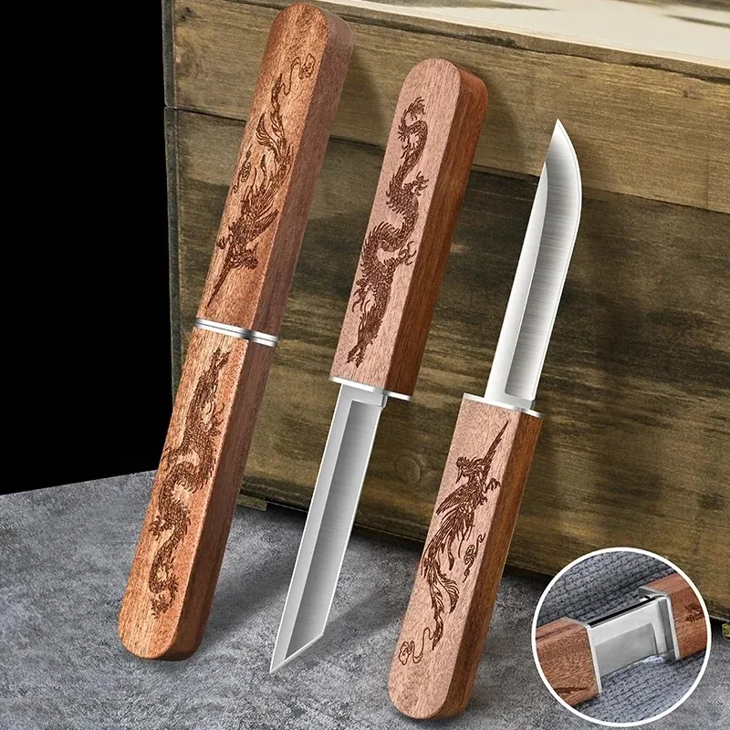 Dragon and Phoenix double knife, kitchen knife, sharp, high hardness, portable chef knife KR9195