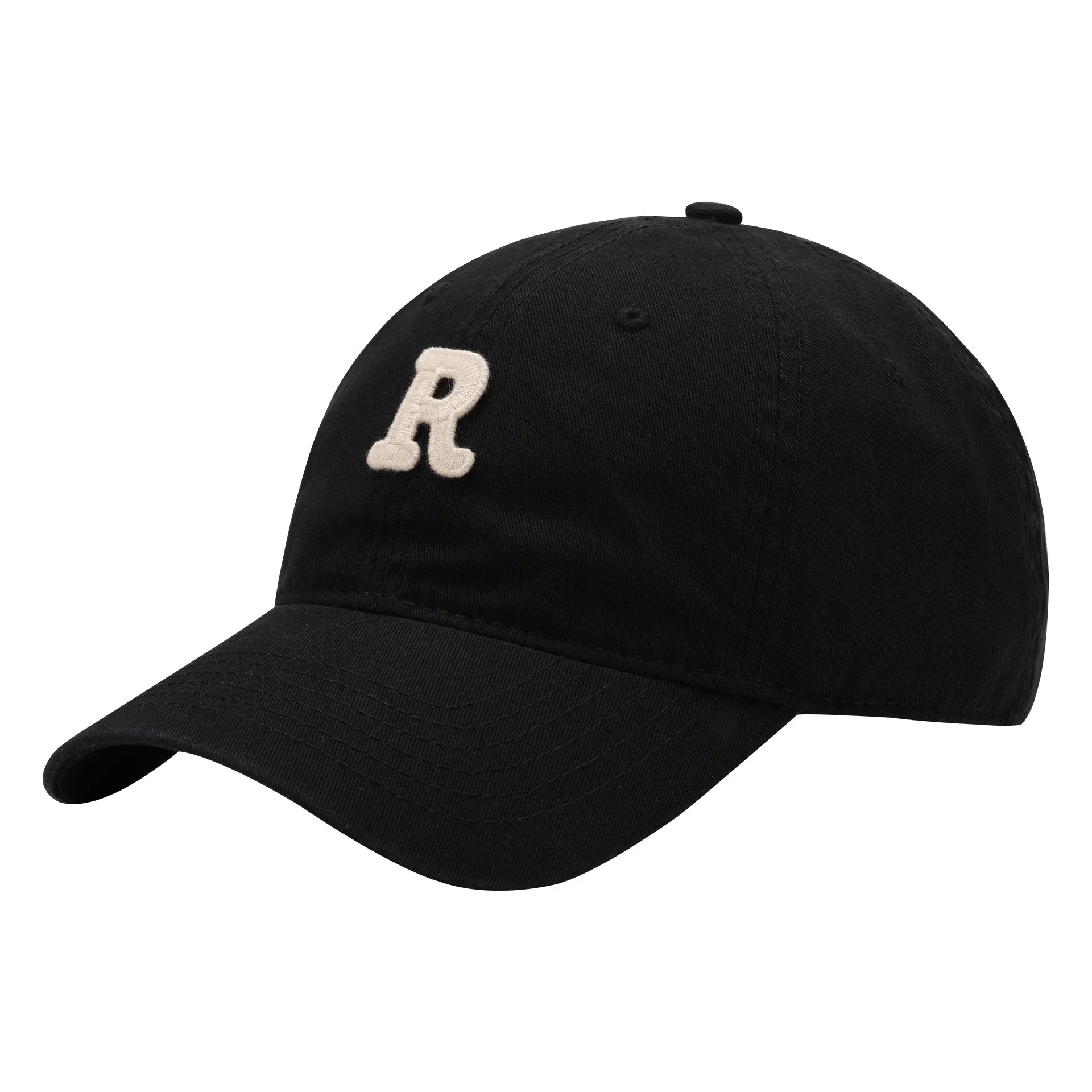 Gorras de béisbol coreanas para hombres y mujeres, gorras de algodón bordadas con letras R a prueba de sol, gorras deportivas de moda Unisex para adultos