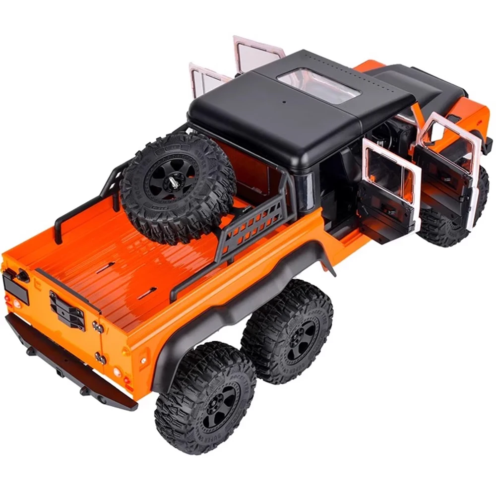 AXX6 1:10 coche de escalada con control remoto 6WD con cerradura diferencial puente de puerta de engranaje alto y bajo modelo de vehículo eléctrico de juguete