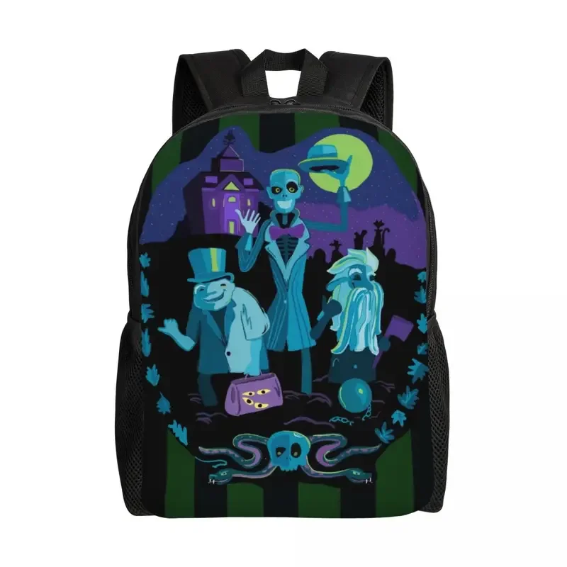 Customized Haunted Mansion Travel Backpack Women Men School Computer Bookbag College Student Daypack Bags