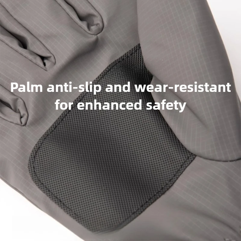 قفازات ركوب الدراجات الشتوية مقاومة للماء ومضادة للرياح تعمل باللمس متوافقة مع المضادة للانزلاق الحرارية الدافئة لركوب الدراجات والتزلج والأنشطة الخارجية #3