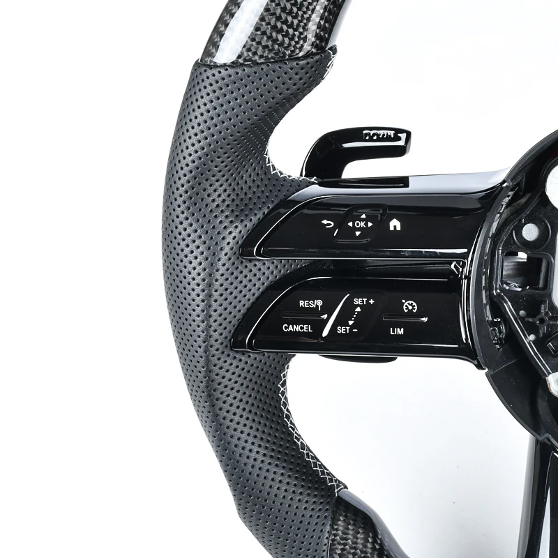 Customized LED Carbon Fiber Car Steering Wheel For Mercedes Benz C E S Class AMG GT50 W206 W213 W223