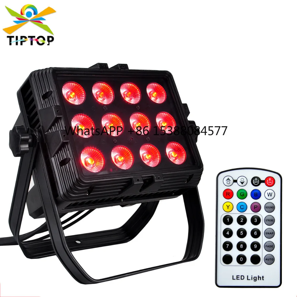 

Outdoor waterproof IP65 wireless floodlight, high power 12 18-watt RGBWA color mixing, stage lighting equipment