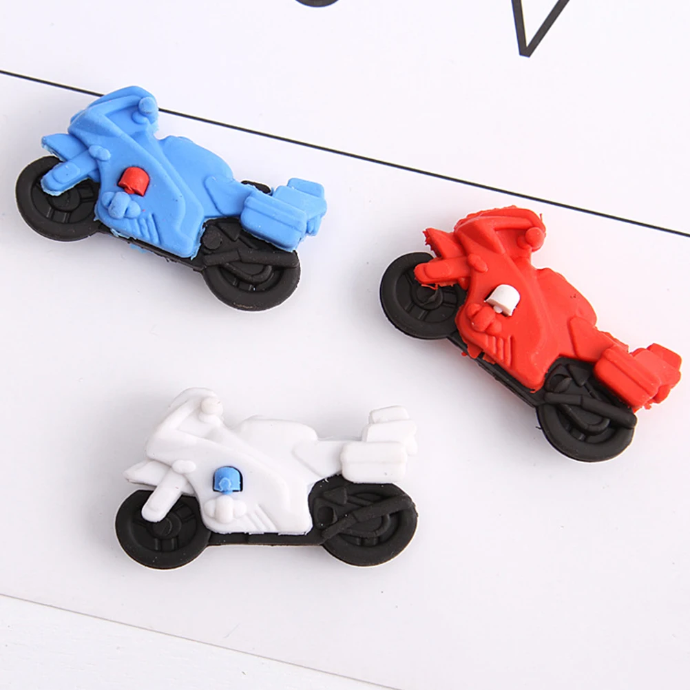 

Mini Motorcycle Shaped Erasers Cute Cartoon Bulk Fun Students Gifts Environmental Protection Long Term Use Student