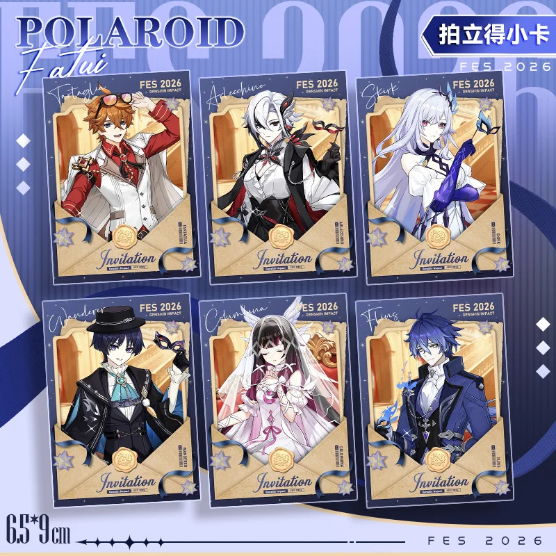 1Pc Anime Game Genshin Impact Columbina Flins Tartaglia Acrylic Ticket Stub Badges Keychains Set Unique Anime Cosplay Accessorie