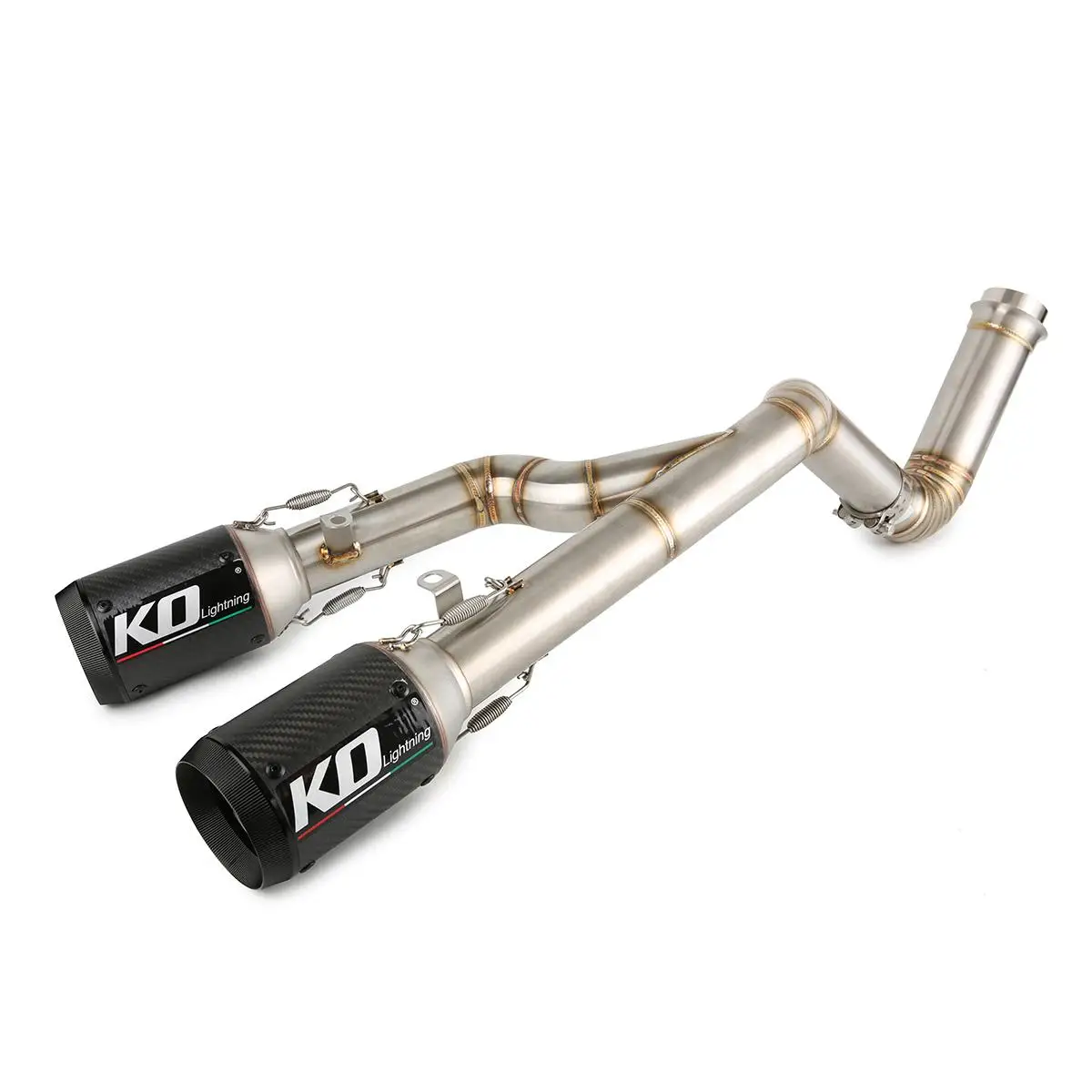 Motorcycle Exhaust Tail Mid Link Pipe Muffler Dual Outlet Tubes Removable DB Killer for KTM 1290 Super Duke R 2014 2015 2016