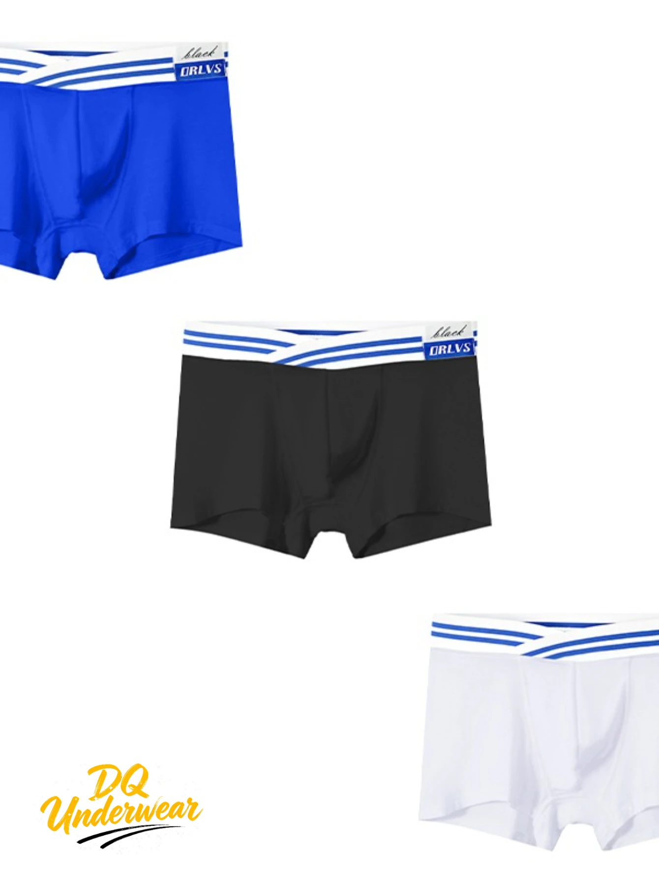 10PCS Fashion V Cut Waist Male Trunks ORLVS Striped Elastic Waist Comfort Daily Boxer Underpants OR6247
