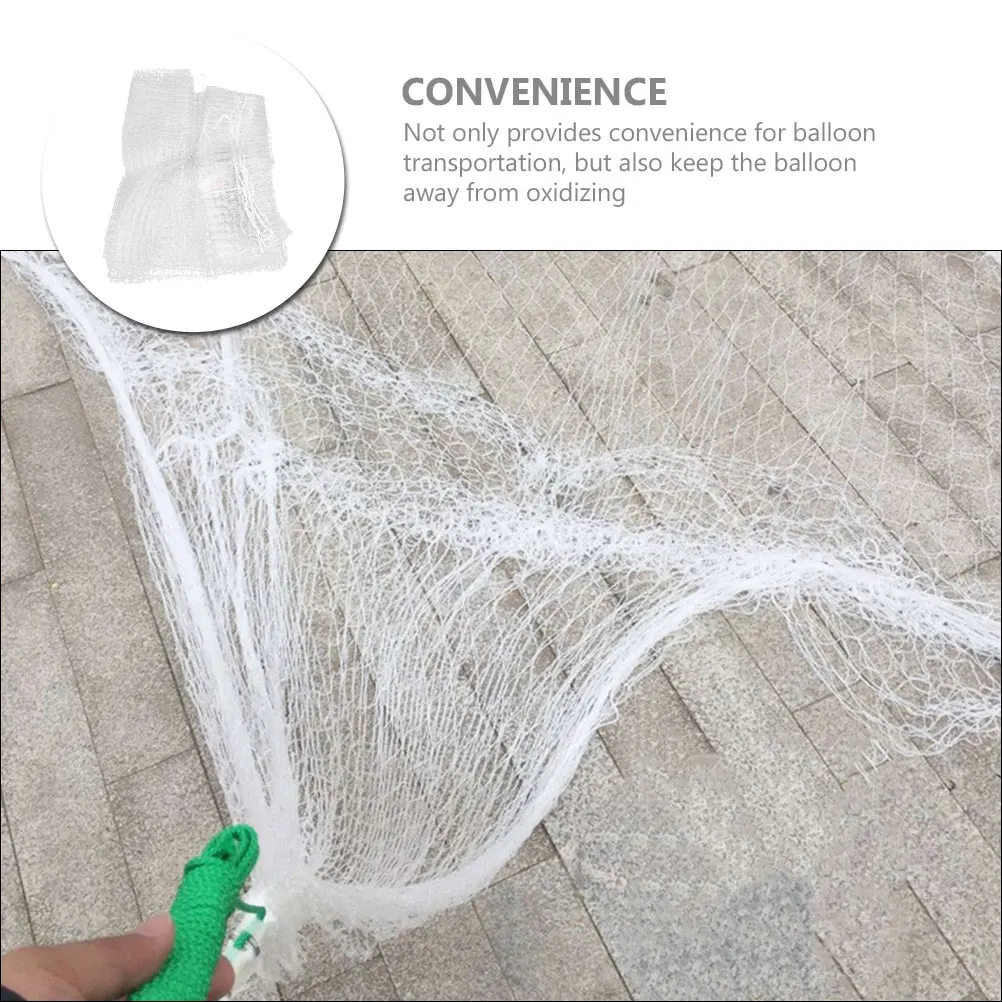

Balloon Release Net Hanging Bag for Ceiling Transport Reusable White Large Storage Party Supplies Extra Foldable