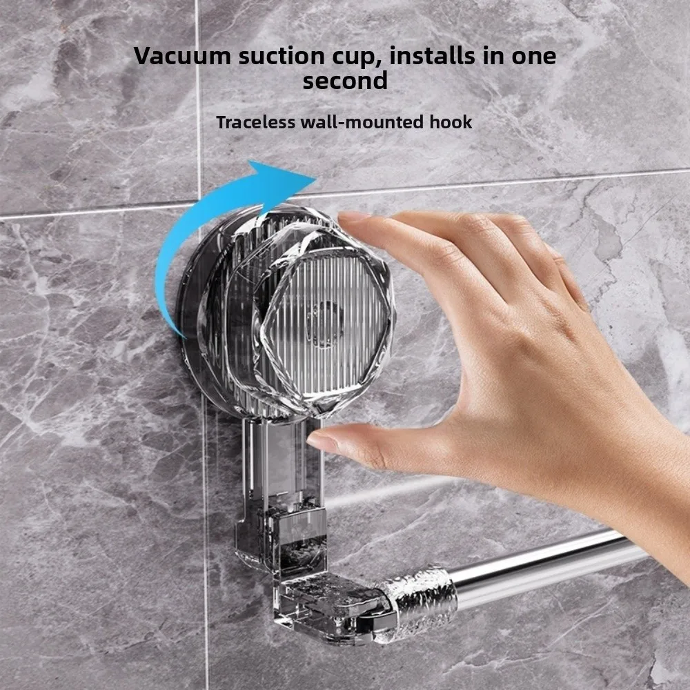 

Настенная вешалка для полотенец для ванной комнаты, регулируемая свободно выдвижная вешалка для полотенец, сильная адгезия, складное хранилище