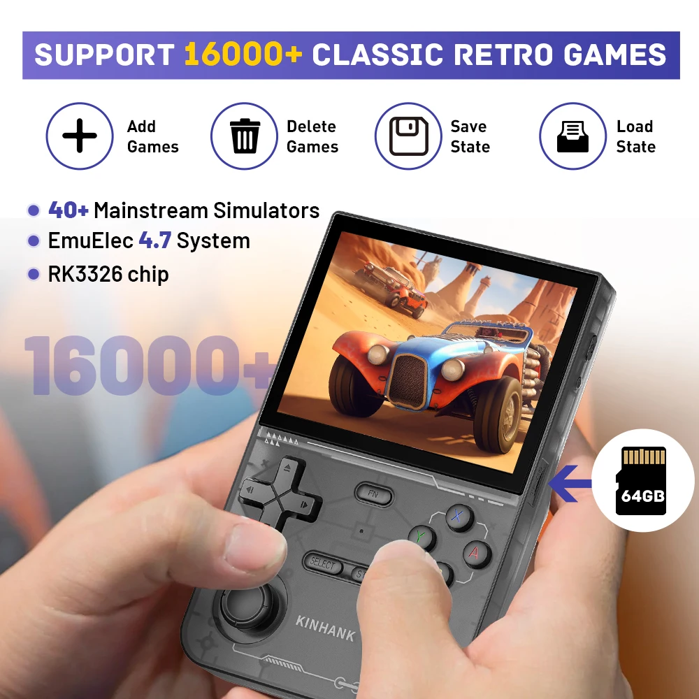 Game Card for Kinhank K36 Handheld Game Console 16000 Games