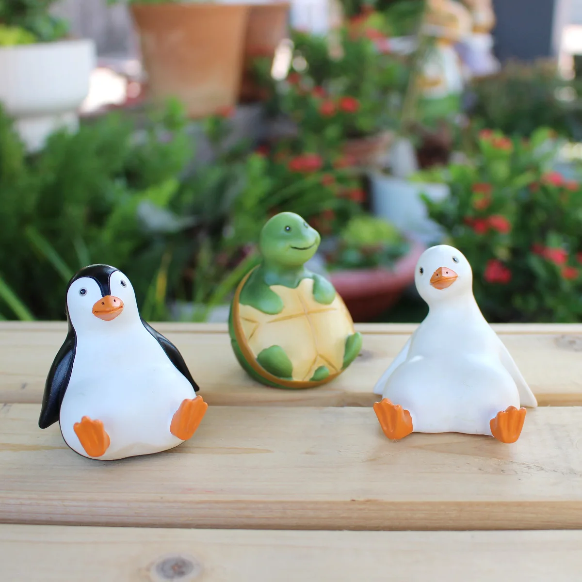 

‌Lazy Style Turtle & Penguin Set - Aquarium Decor for Home