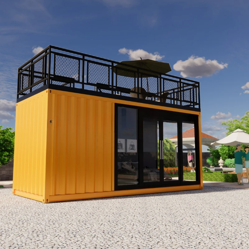 Luxury 20ft Prefabricated houses with kitchen,bathroom black shipping container house with one bedroom hotel use