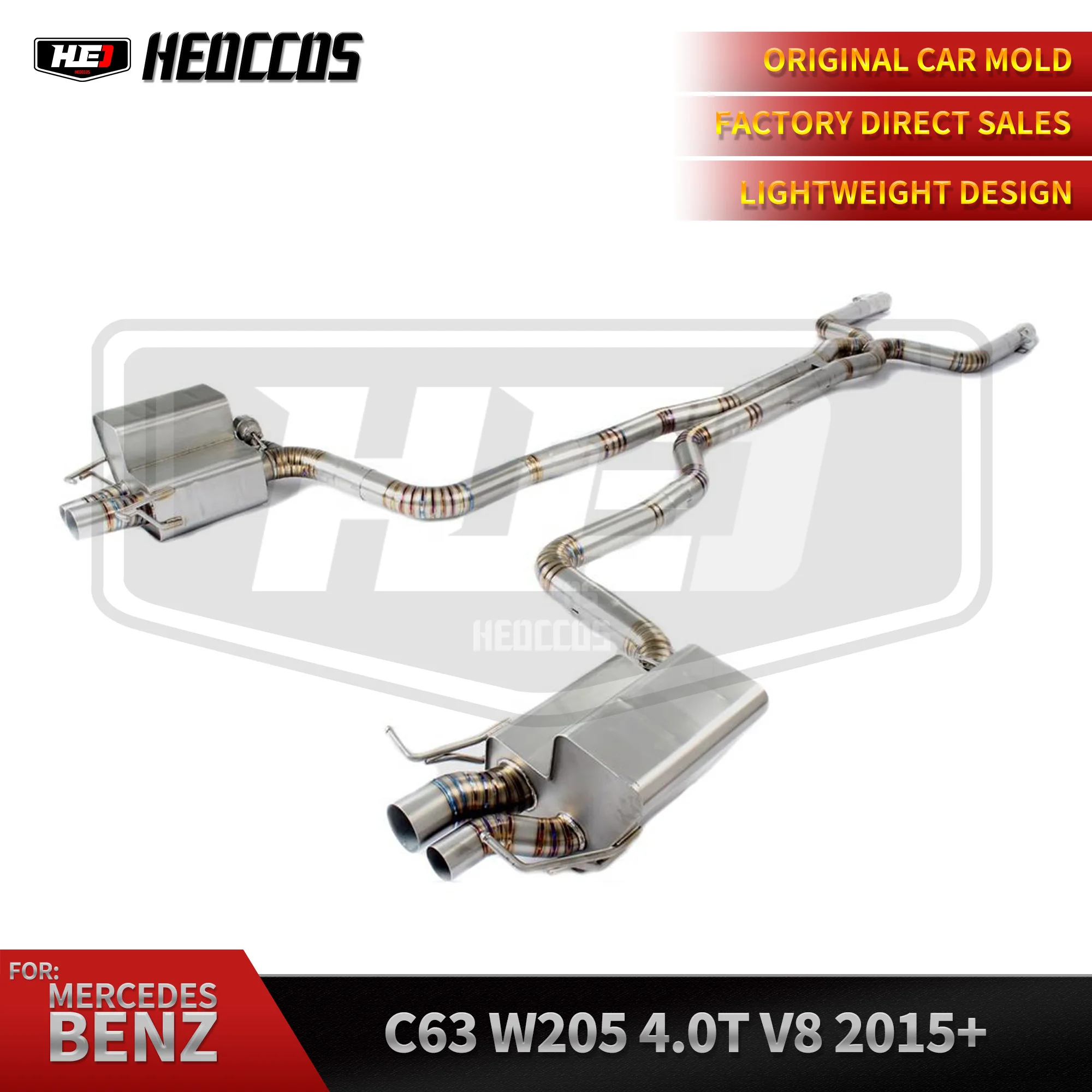 

HEO Car Modification Exhaust Catback For Mercedes-BENZ AMG W205 C63 4.0T V8 2015+ Improve Engine Performance And Sound