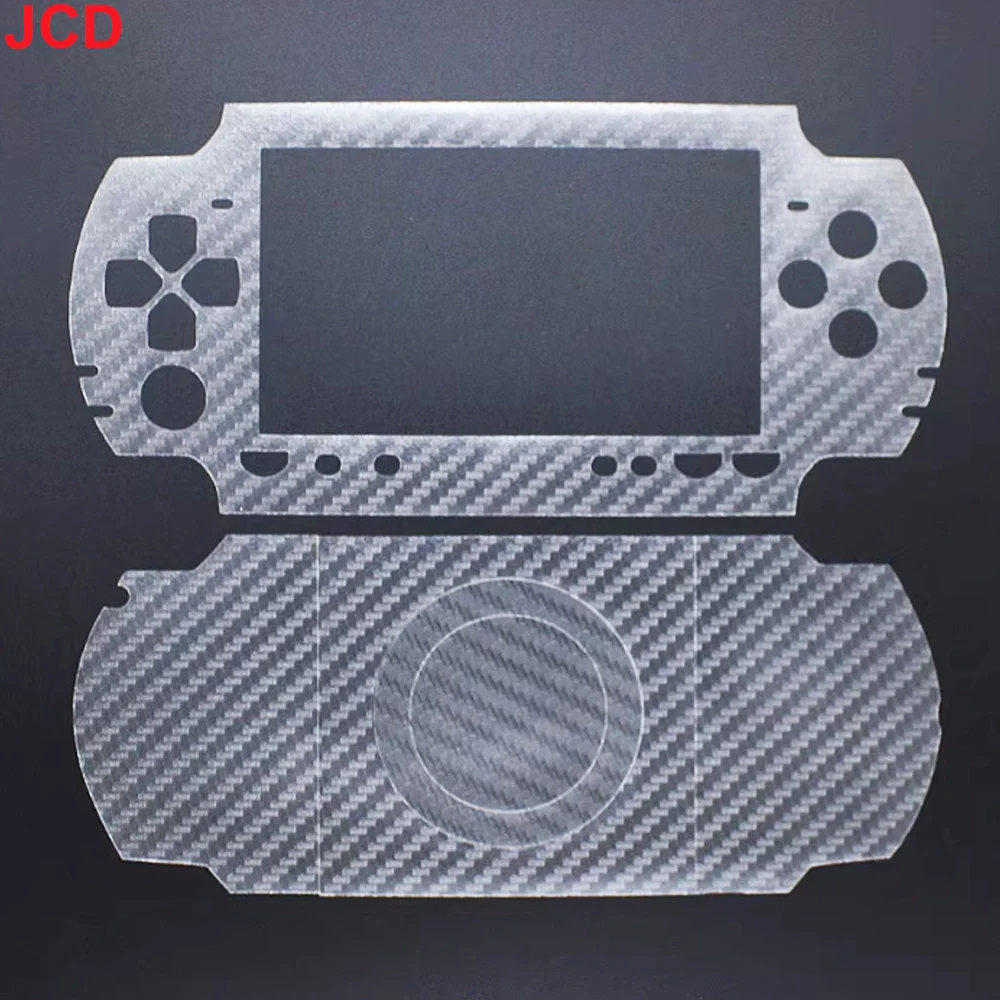 JCD Transparent Carbon Fiber Vinyl Skin Sticker Protector For PSP 1000 2000 3000  E1000 PSP GO Controller Shell Skins Stickers
