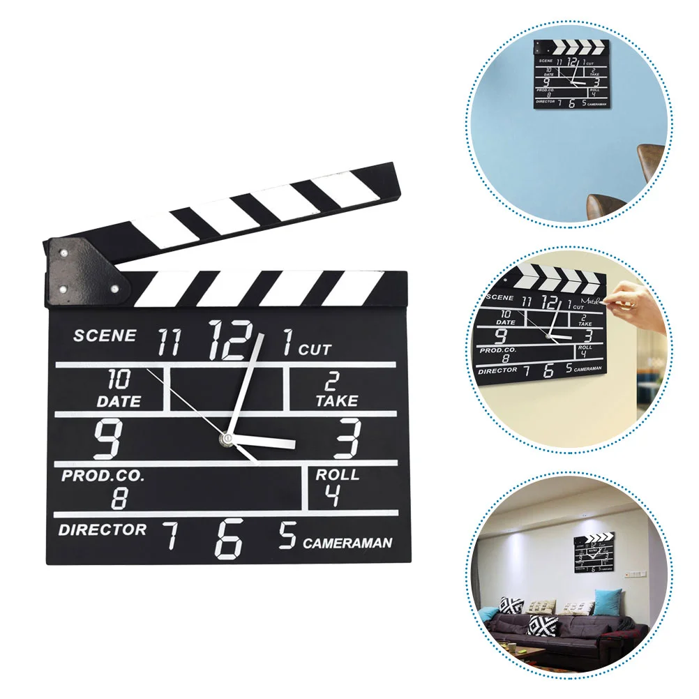 

Wall Decor Living Room Clapper Board Wall Digital Living Room Decor for Mute Clocks Quartz