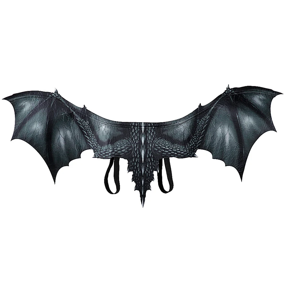 

Adult Black Halloween Costume For Stage Performance Cosplay Accessory Lightweight Non-Woven Wing Decor