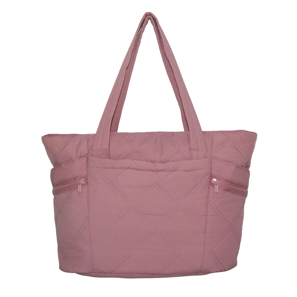 

Женская сумка большой вместимости, однотонная большая сумка, универсальная сумка для путешествий, студенческая сумка для покупок, стеганая сумка на плечо