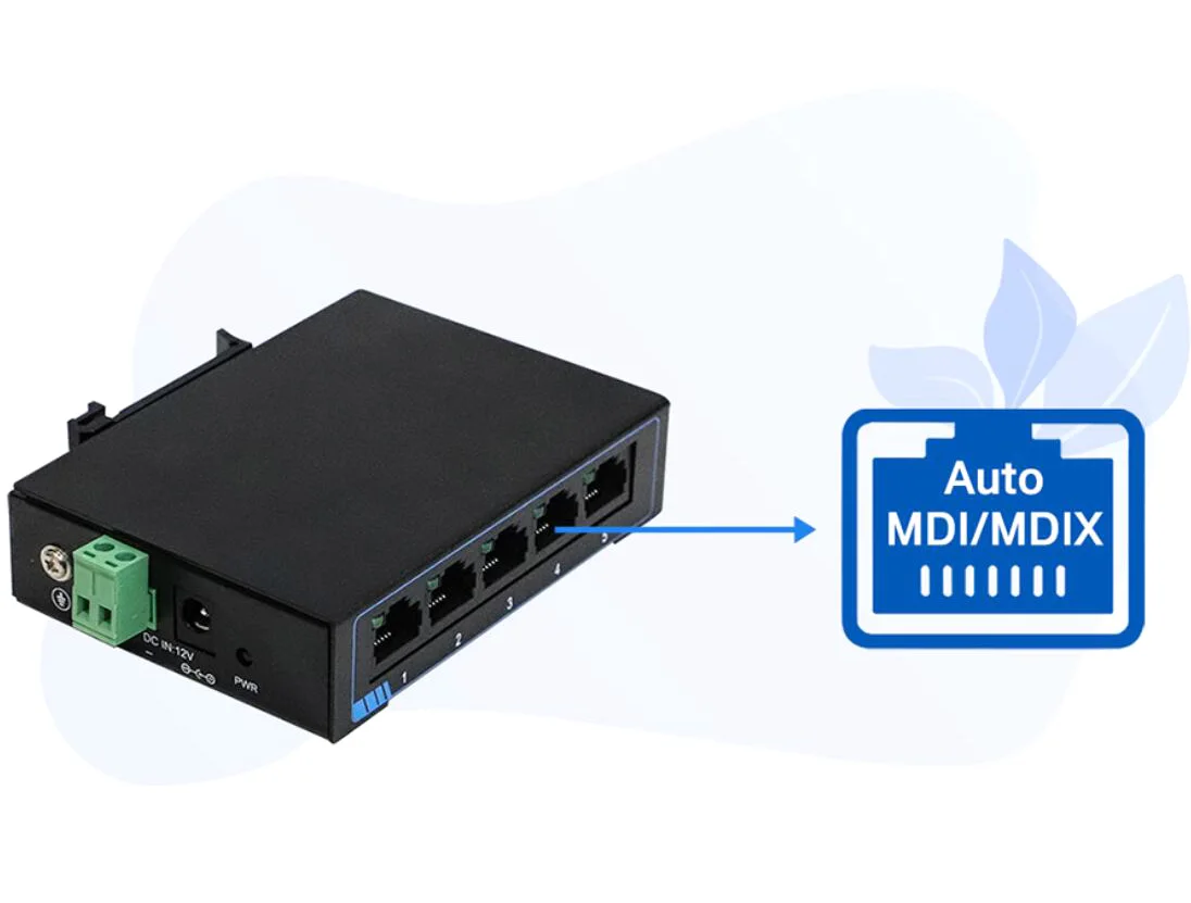 Imagem -03 - Switch Ethernet Eficiente em Energia Din-rail Portas Gigabit 1000mbps Sg1005