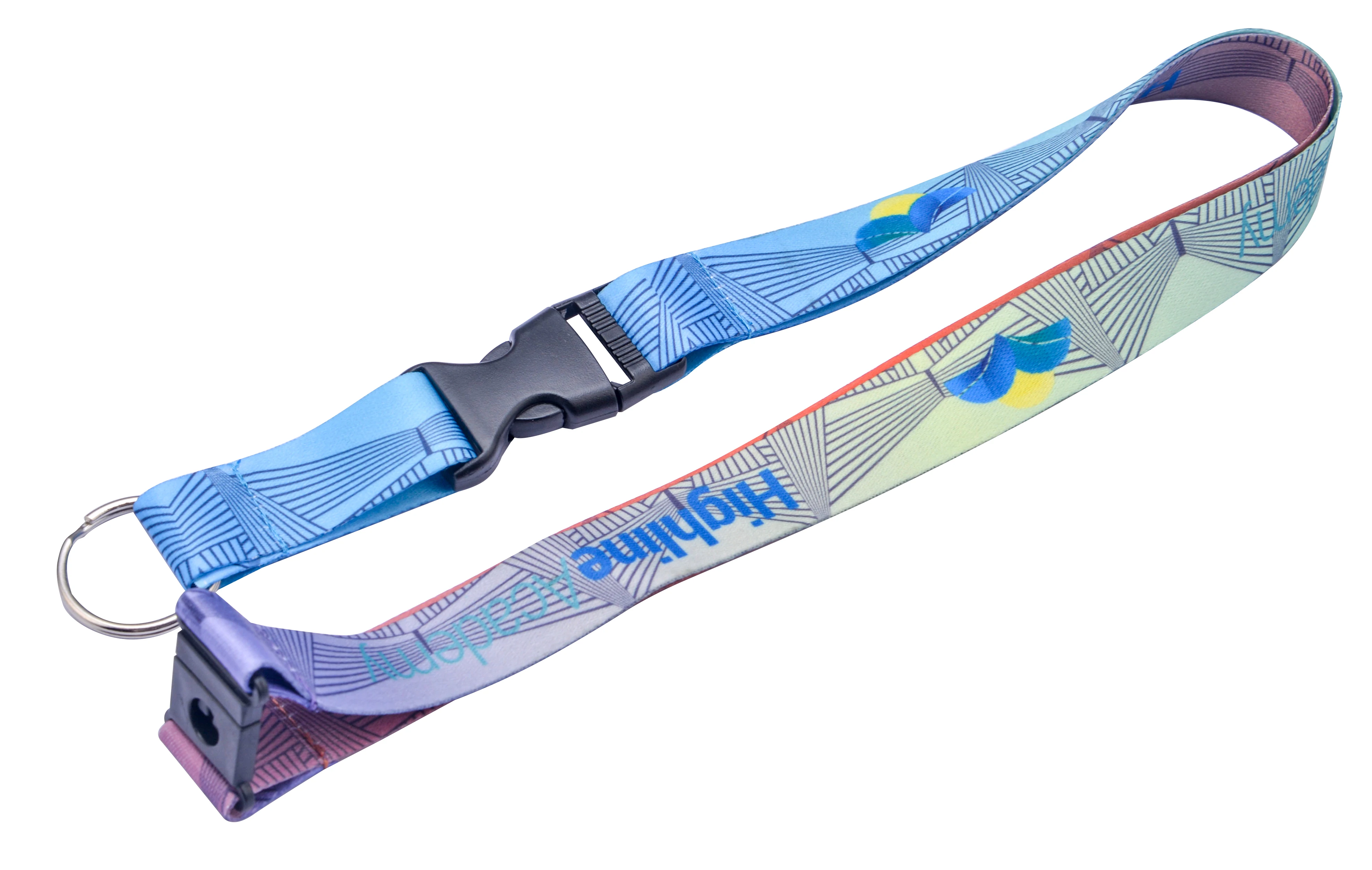 Custom Printed Lanyard For Keys Full Color  Design Badge Holder & Staff Cards