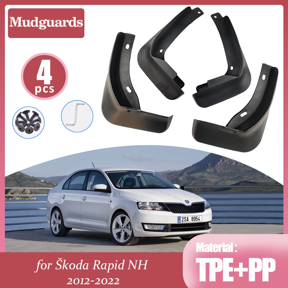 Car Mudflaps for Škoda Rapid NH Spaceback 2012~2022 2018 Splash Guards Mud Flap Mudguards Fender Flare Wheel Part Accessories