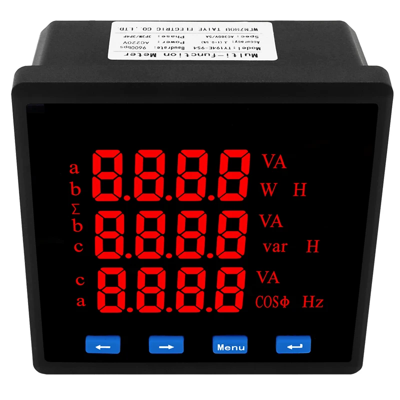 Three Phase LED Digital Energy Voltage Frequency RS485 Multi-functon Watt Hour Panel Meter