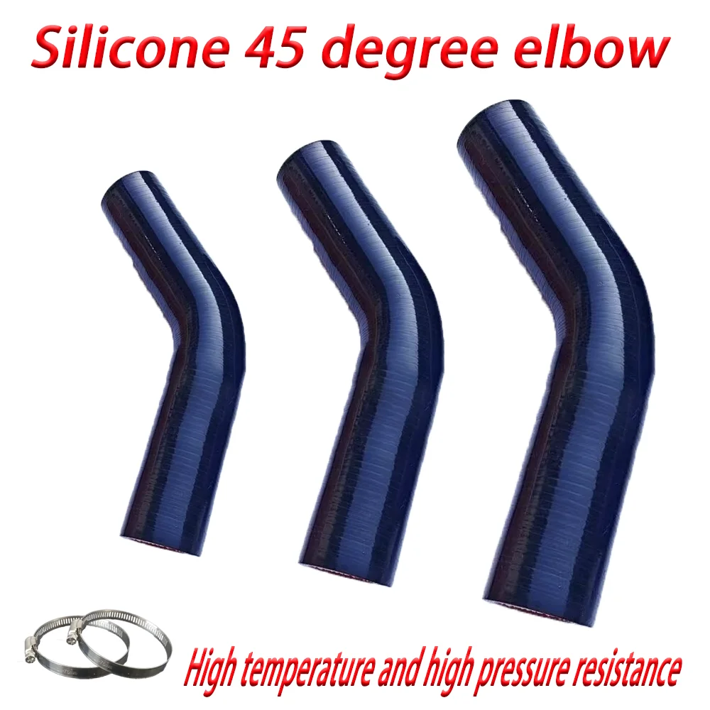 Automotive Silicone Hose 45 Degree Elbow Turbocharger Intercooler Pipe Modification Water Pipe for Car Engine Accessory