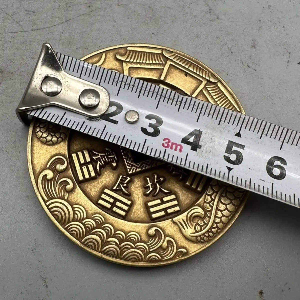 Mountain ghosts spend money to thicken handmade gossip double-sided copper coins handicrafts Yuyue Longmen Thunder Gong antique