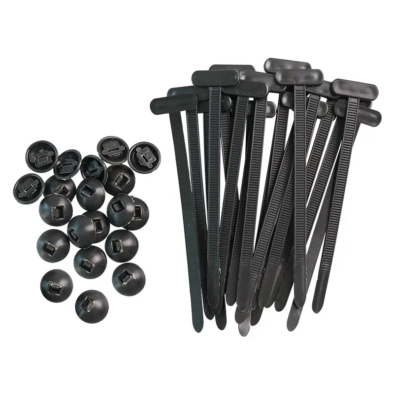 Boucle d'attache de câble universelle en Nylon, support d'attaches zippées autobloquantes, fixation polyvalente, outil d'attache de câble fixe, vis remplacées