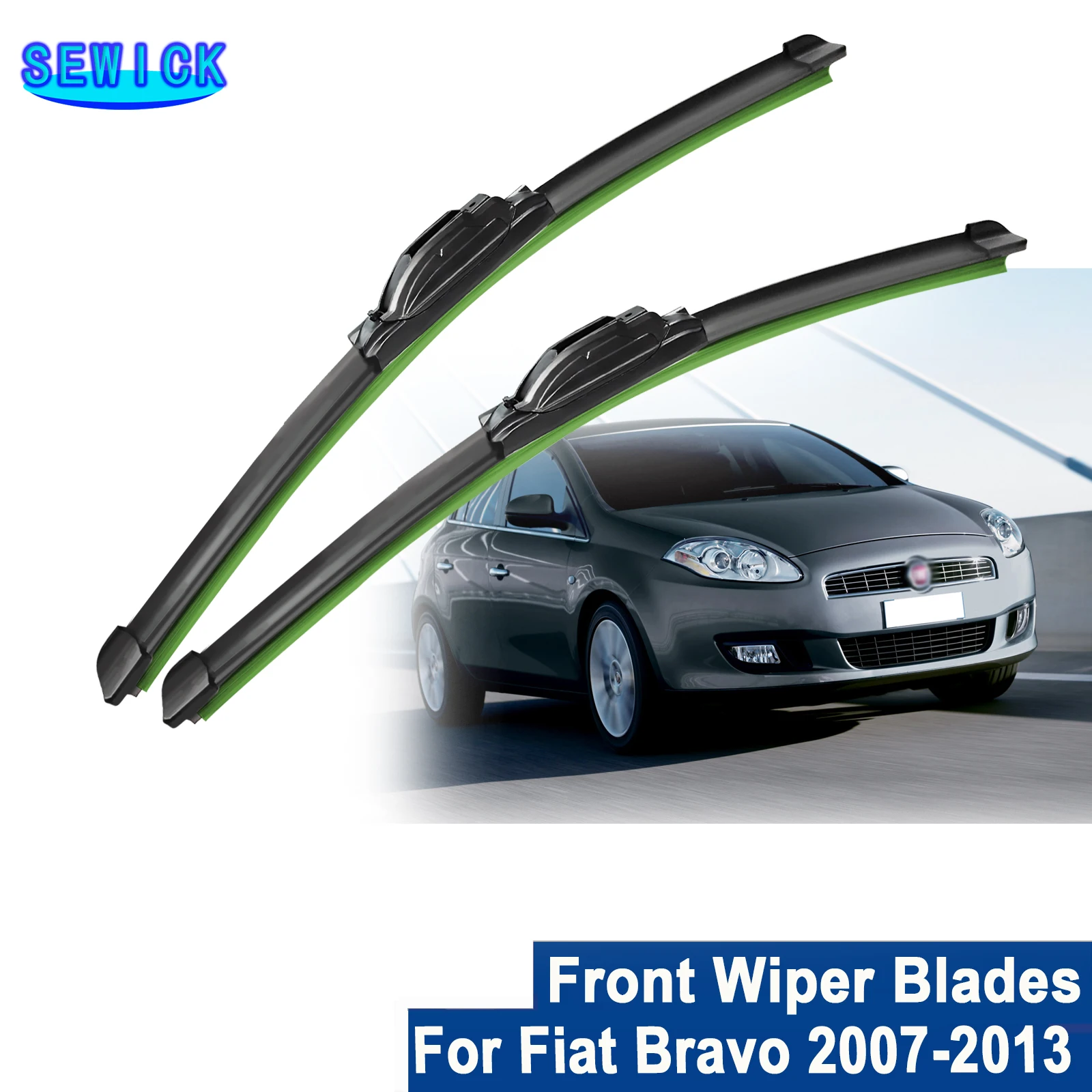 

Car Front Wiper Soft Rubber Wiper Windshield HD Quiet Clean Window Car Rain Brush For Fiat Bravo 2007-2013