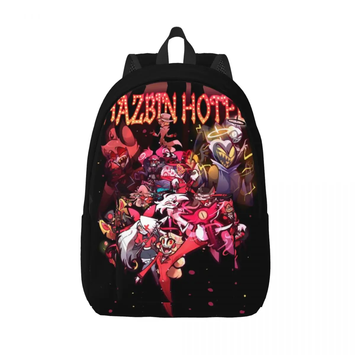 H-HazbinHotels Characters Backpack for Men Women Cool Student Work Daypack Adult Animated College Shoulder Bag Sports