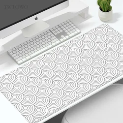 Mouse Pad Gaming White Gray Geometric Arch XL Large Custom Mousepad XXL Mouse Mat Natural Rubber Non-Slip PC Desktop Mouse Pad