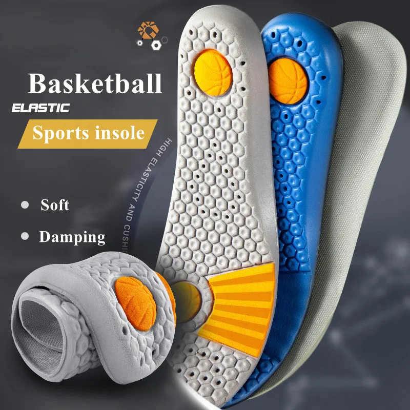 Sepatu olahraga basket, 1 pasang sepatu basket, Sol dalam peredam guncangan, busa memori, bantalan udara, bantalan kaki lembut, bantalan sepatu pria wanita, bantalan sepatu dukungan lengkung