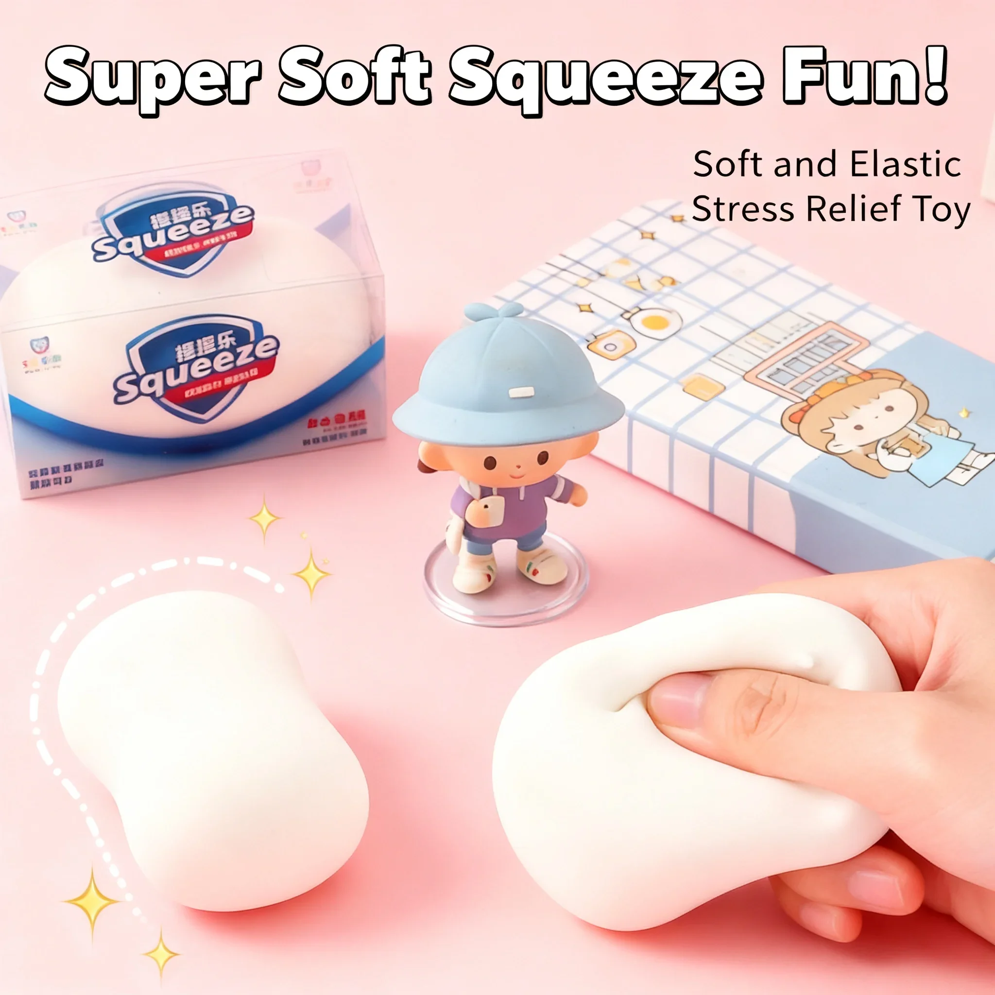 Fake White Soap Soft Slime Stress Relief Toy Slow Rebound Cube Square Squishy Decor Gift Home Room Decoration Prop