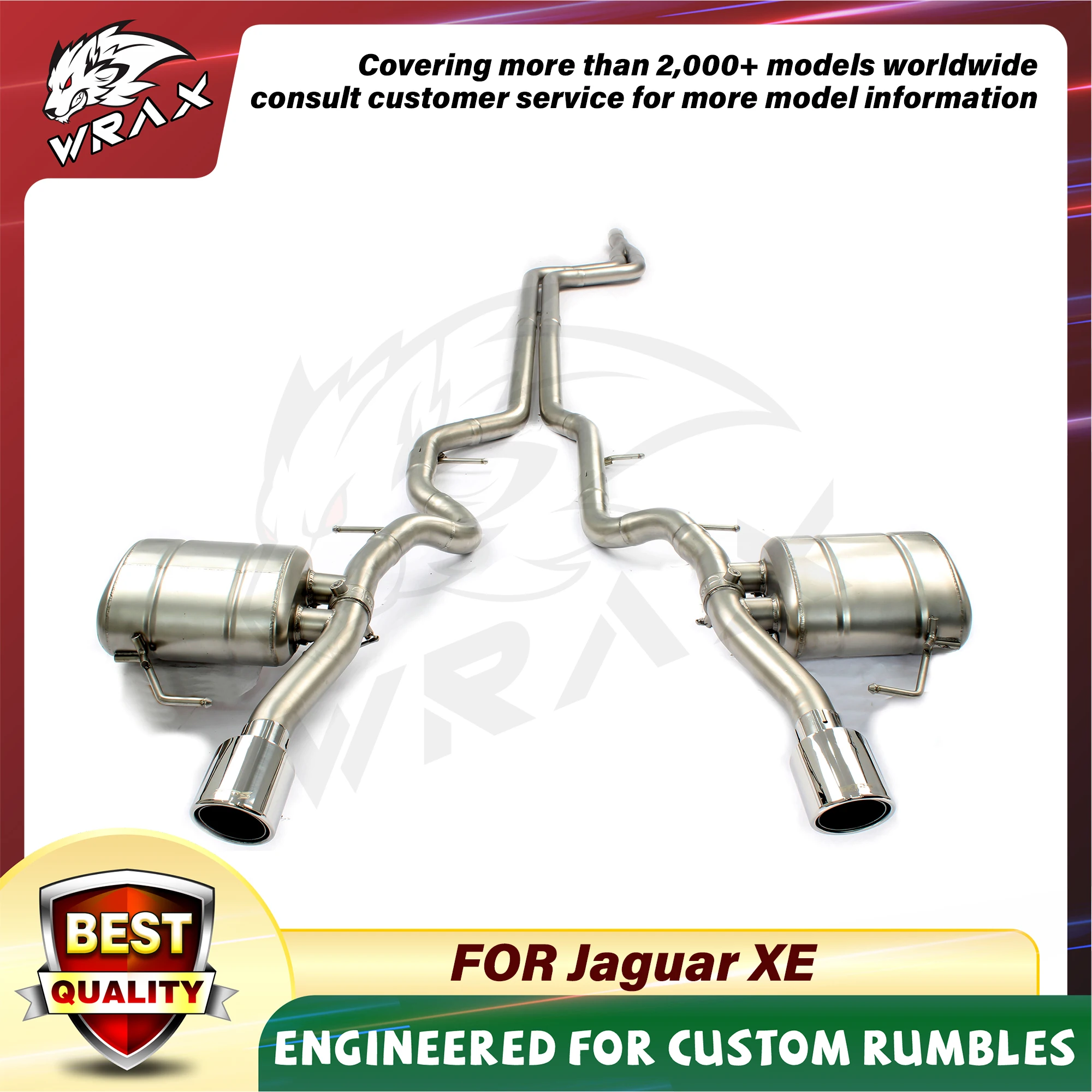 

[WRAX Exhaust Custom product] For Jaguar XE Catback stainless steel exhaust system muffler valve control motor Resonant tube