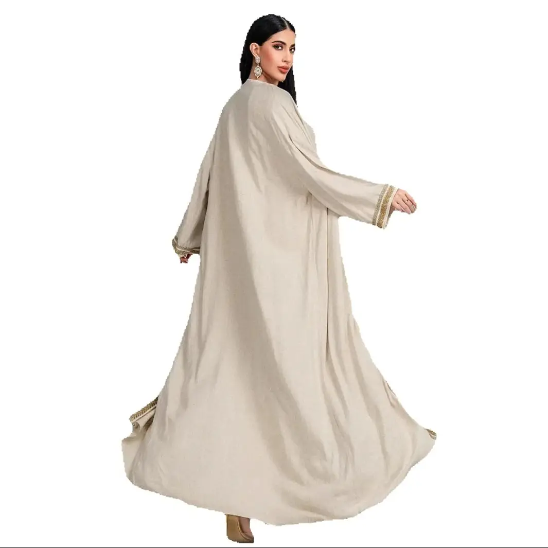 

Eid Abaya Women Muslim Dress Open Kaftan Dubai Turkey 2 Piece Set Luxury Islam Morocco Clothing Caftan Fashion Kimono Jalabiya
