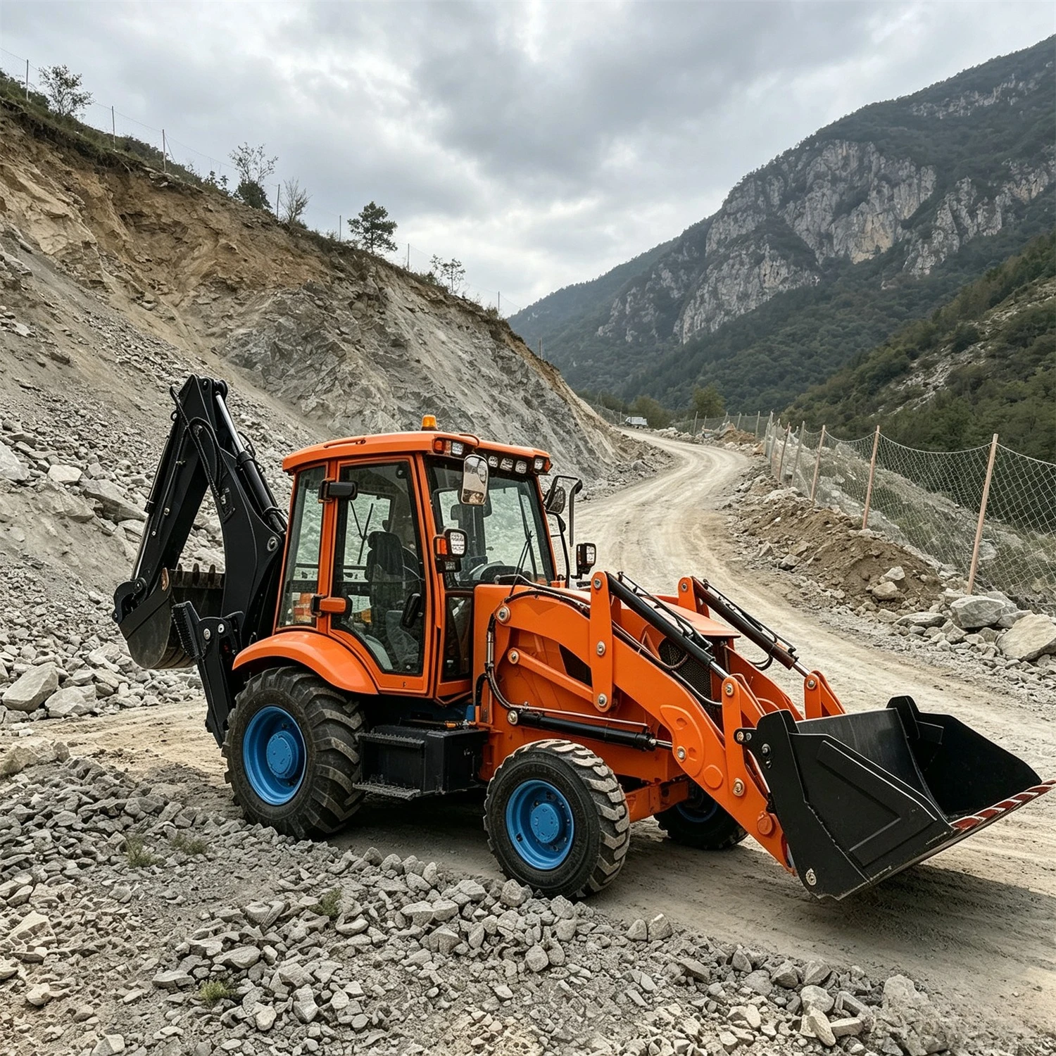 Factory Price Double Backhoe Loaders Diesel Engine Multi-purpose Wheel Backhoe Loader For Construction Farm Land Work
