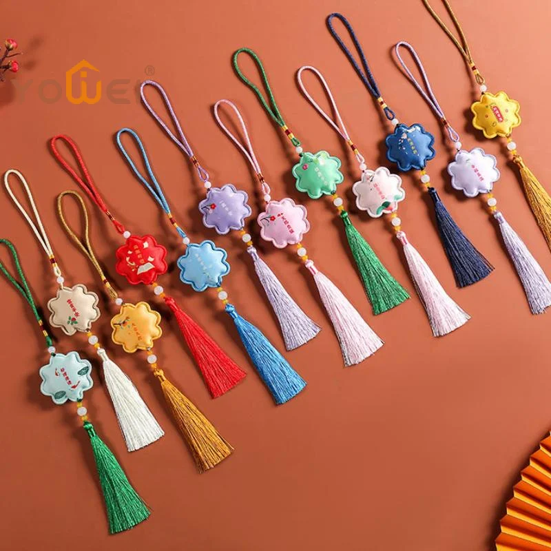Latest Dragon Boat Festival Traditional Chinese Style Floral Sachet Embroidery  Kit (With Fragrance) DIY Car Pendant