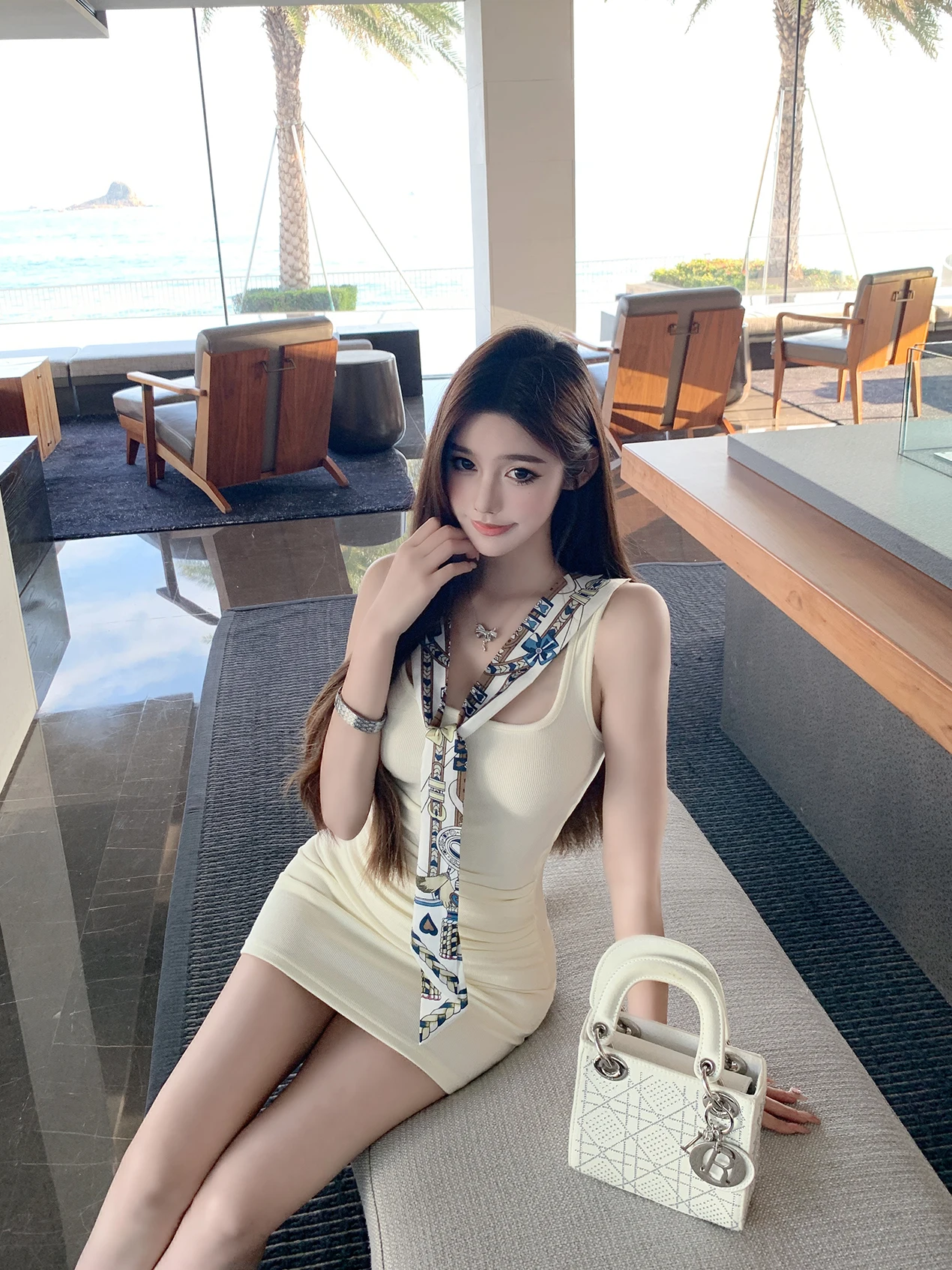 

Платье Luna 326 Pure Desire Style: Новинка, облегающее, с поясом, элегантное, повседневное, весна 2026