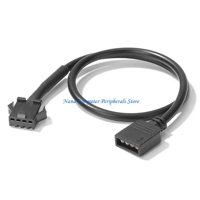 F68C 5V 3 Pin/12V 4 Pin 30cm Motherboard RGB LED Light Strip Adapter Conversion Cable