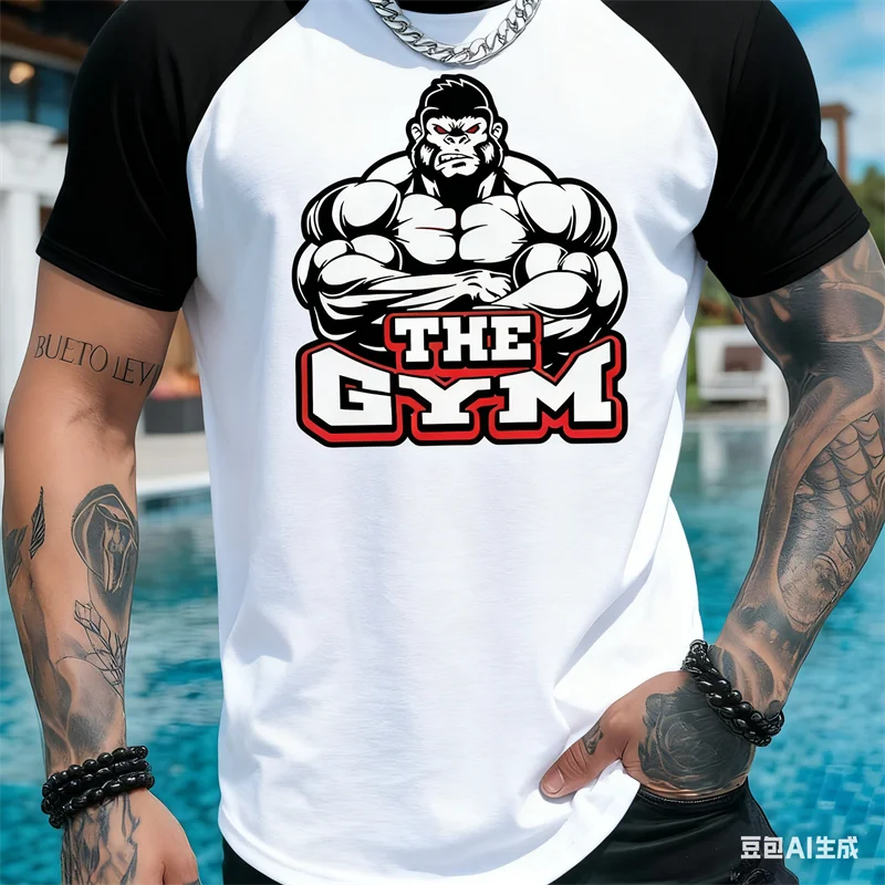 

Мужская футболка с 3D принтом для фитнеса, летняя повседневная модная футболка для тренажерного зала, бодибилдинга, топы с короткими рукавами, большие повседневные спортивные футболки