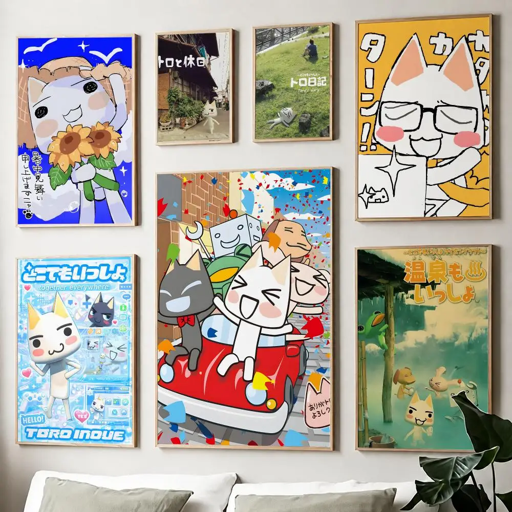Inoue toro CUTE Cat Poster Fancy Poster American Film Mural Home Childrens Room Wall Decor Print