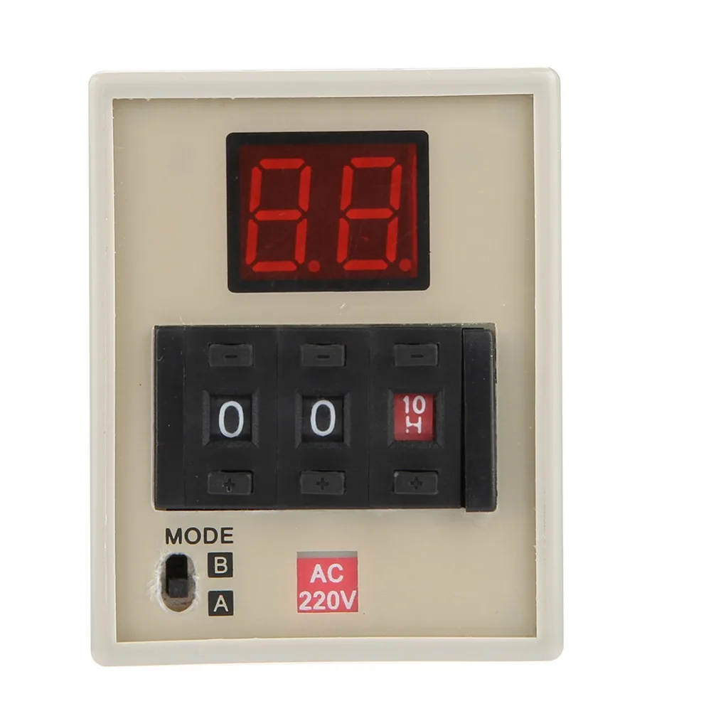 CH3-AB Digital Delay Timer Relay AC220V AC/DC 24V Dual Mode Operation Delay Time Relay 0.01S-99H Delay Timer Relay