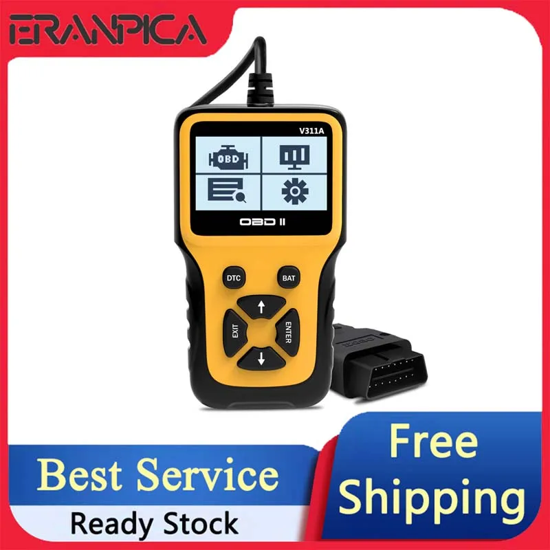 Eranpica obd2 Automotive Diagnostics Tools For Cars Workshop Engine Analyzer OBD2 Scanner In German Russian Portuguese Spanish