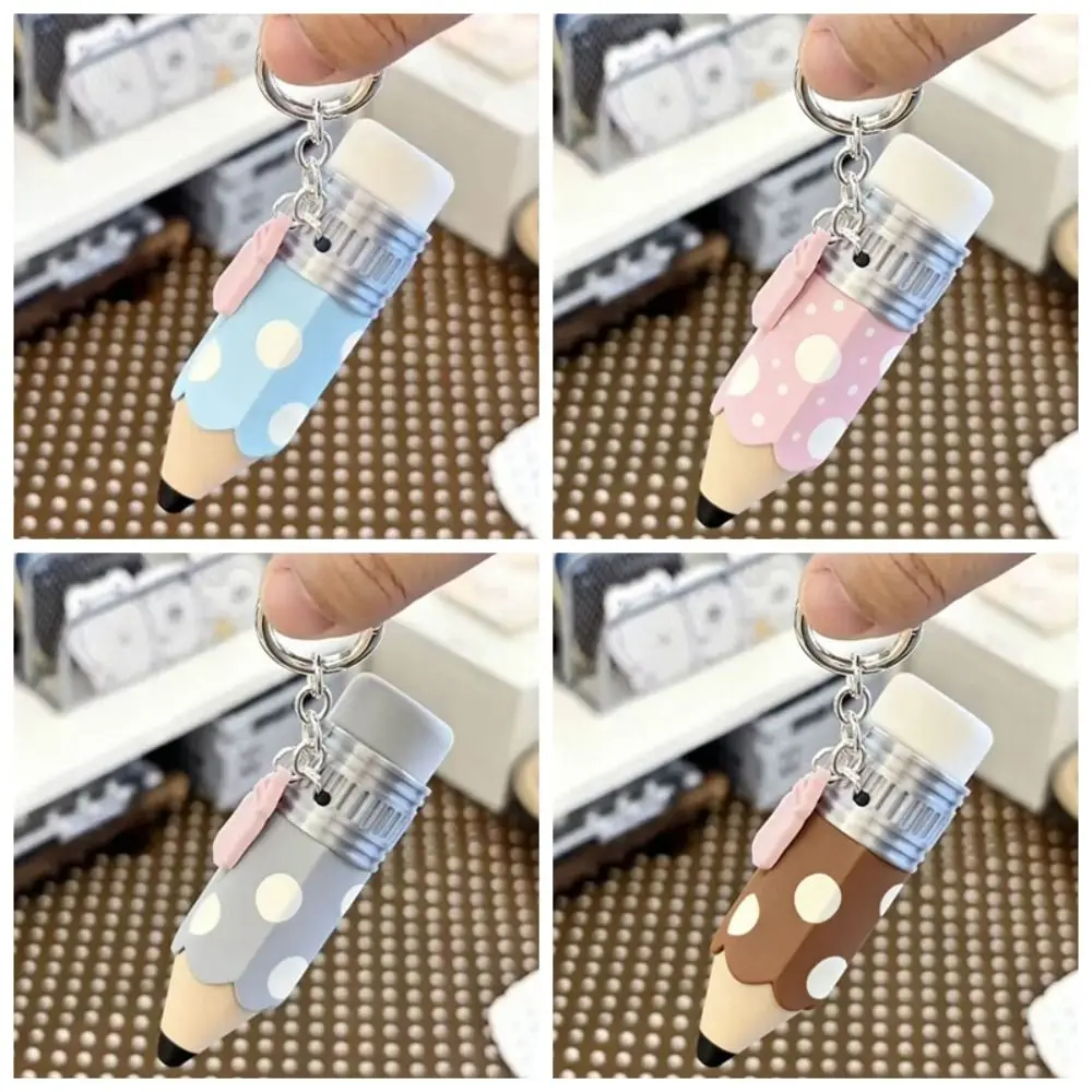 Cute 3D Printed Pencil Keycap Keychain Fidget Stress Relief Press Button Relax Switch Pencil Fidget Clicker Pencil Bag Pendant