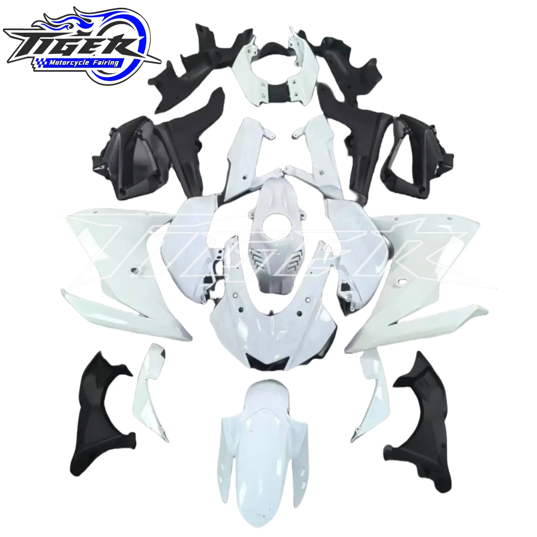 New Abs Motorcycle Plastic Fairing Kit Injection Mold Bodywork Panel Kit Black Fit for Yamaha Yzf R125 Yzf-R125 2019-2024