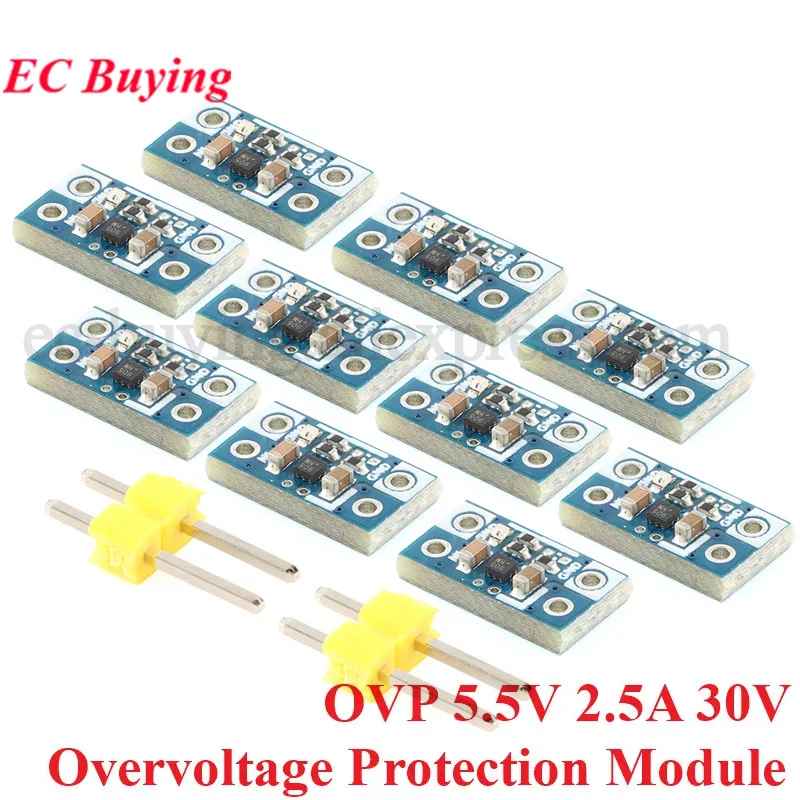 10Pcs/1pc Over-Voltage Protection Module OVP 5.5V 2.5A 30V Overvoltage Power-protection Core Board Mini