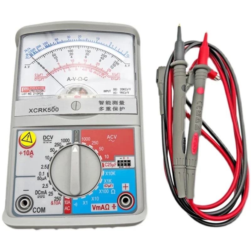 XCRK500 Pointer Type Multimeter Resistance Range Does Not Require Zero Adjustment for AC Current Measurement