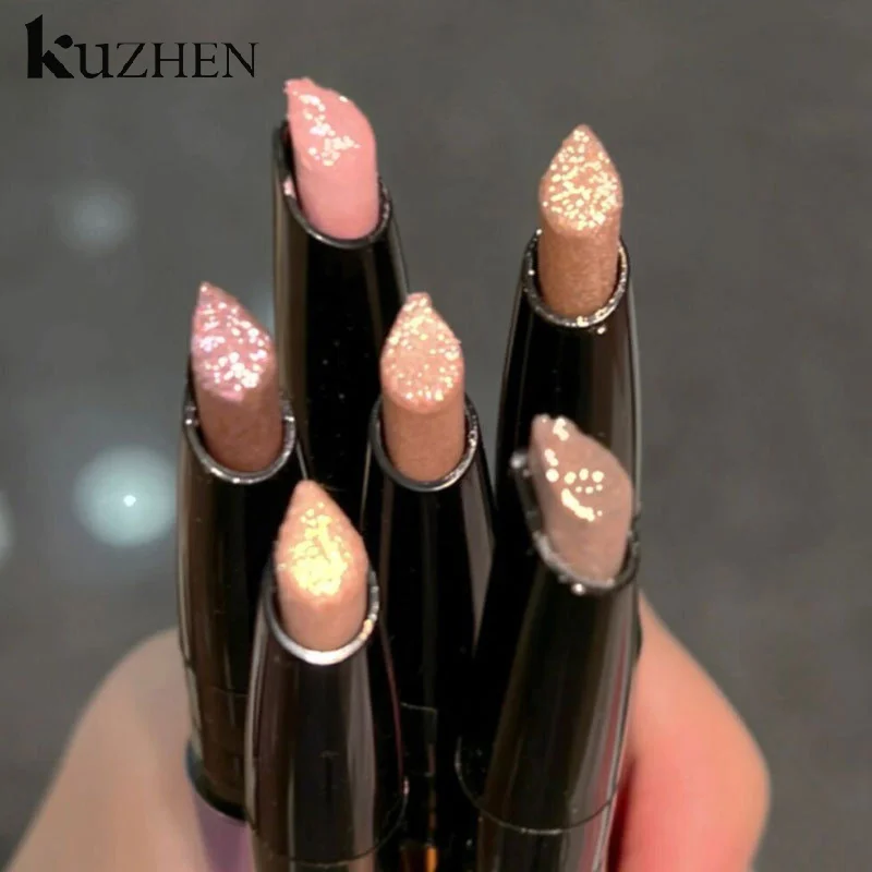 【HERORANGE】パールアイシャドウスティックペンシルグリッターアイシャドウメイクアップ防水シマーシルクワームライナーペンコスメティックメイクアップ